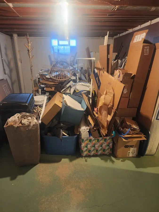 Roll-off dumpster container at job site for 4 Yard Dumpster Rental in Sunrise Manor